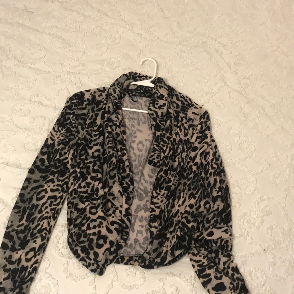Forever 21 Leopard sweater/cardigan